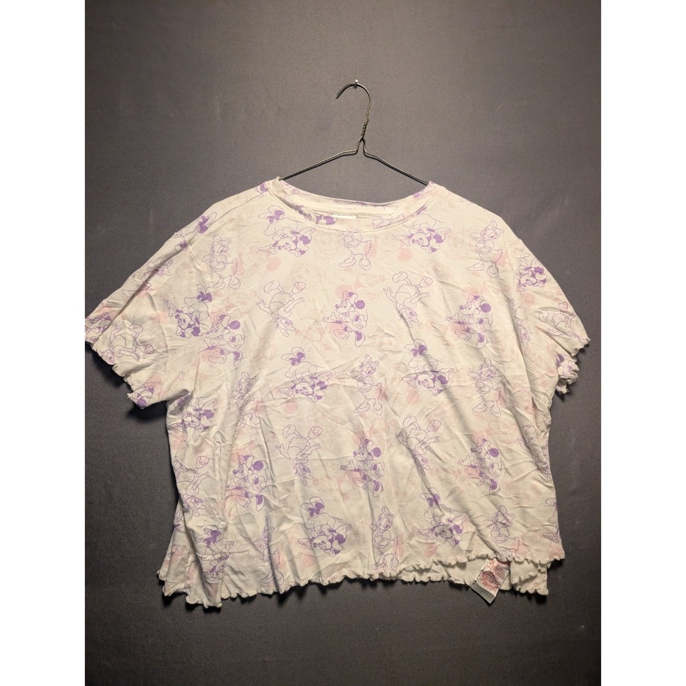 Disney Minnie Mouse and Daisy Duck Pajama Set Womens XL White Character Pattern